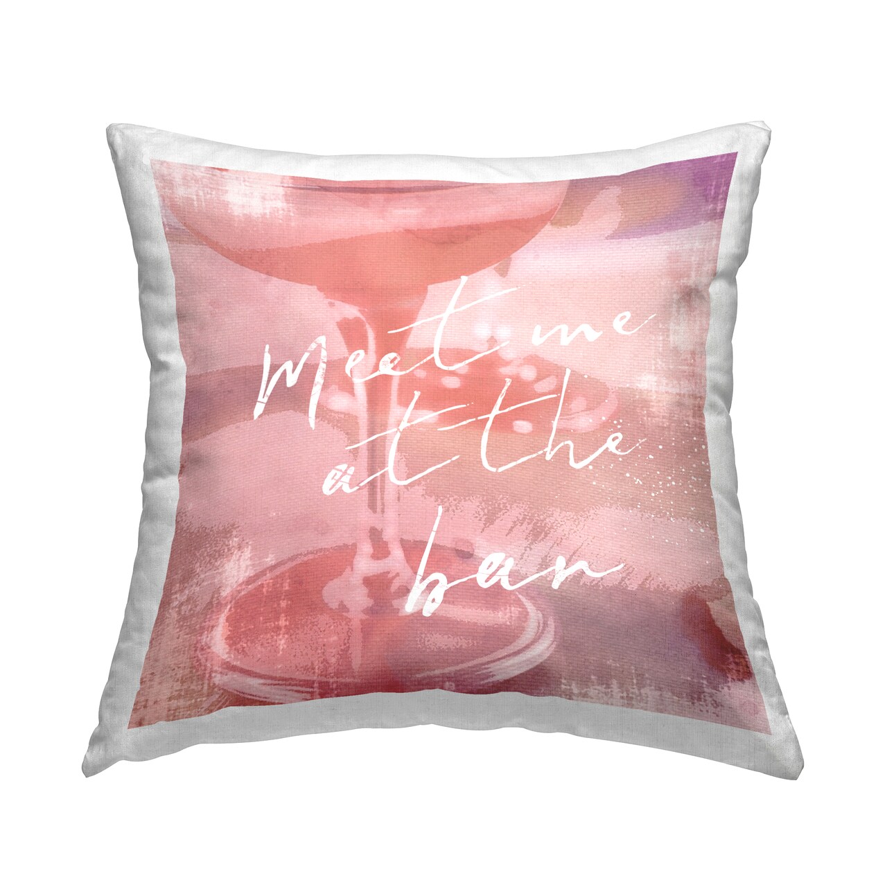 Meet Me at Bar Martini Decorative Printed Throw Pillow Design by Graffitee Studios, 18 x 7 x 18